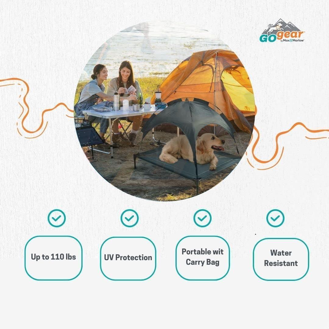 Calm Canine Solutions Outdoor Portable Canopy Dog Bed