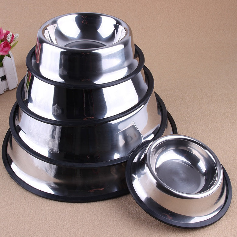 Food-Grade Stainless Steel Dog & Cat Bowl | Non-Slip, Rust-Proof Pet Feeder