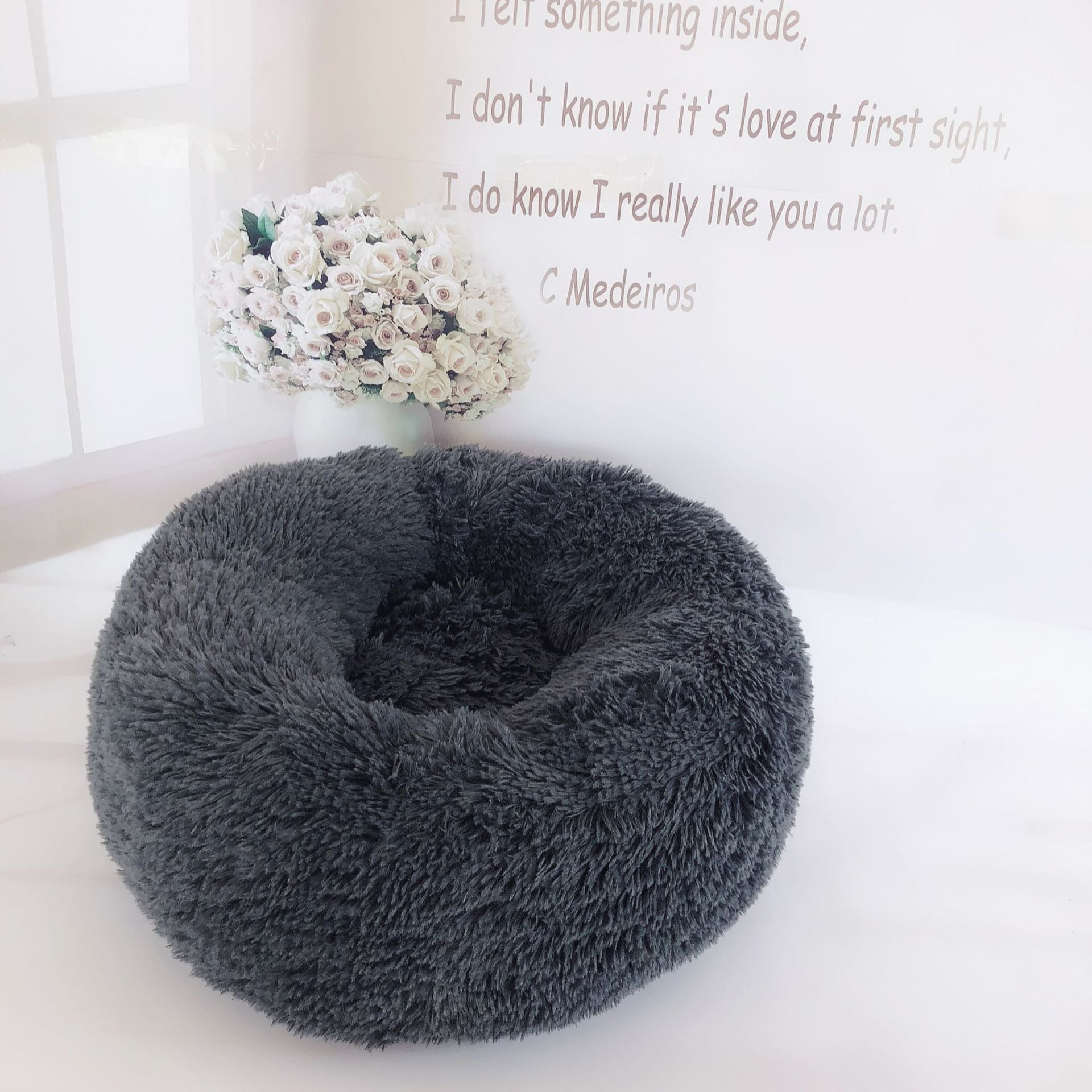 Calming Plush Dog Bed | Anti-Anxiety Pet Nest for Deep Sleep