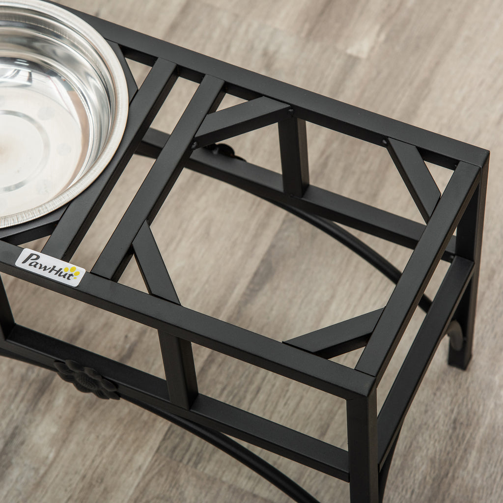 17" Double Stainless Heavy Duty Dog Food Bowl Elevated Pet Feeding Station