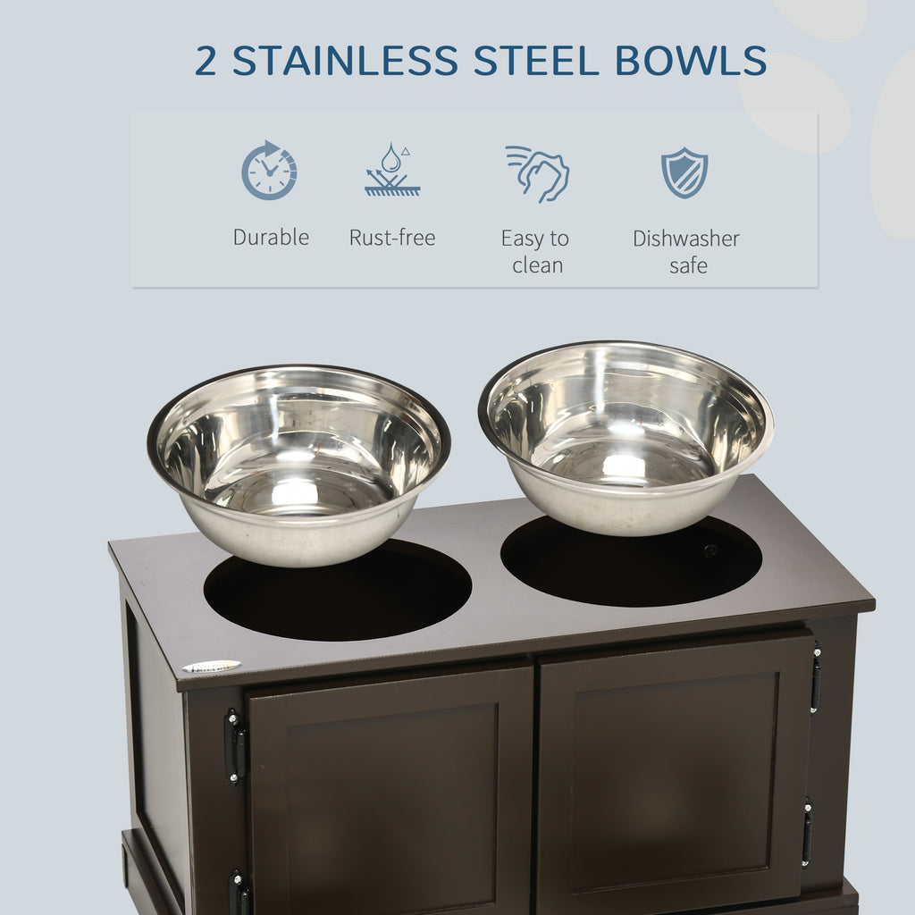 Elevated Dog Bowls with Storage