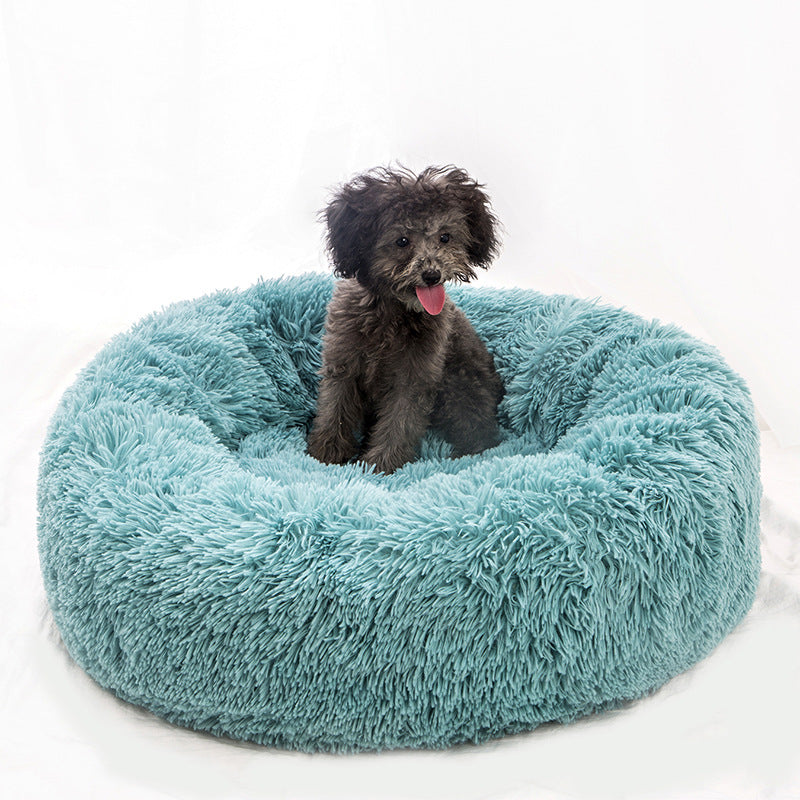 Calming Plush Dog Bed | Anti-Anxiety Pet Nest for Deep Sleep