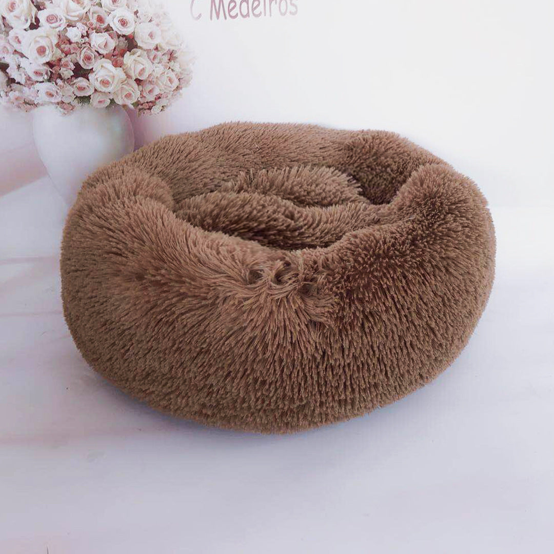 Calming Plush Dog Bed | Anti-Anxiety Pet Nest for Deep Sleep