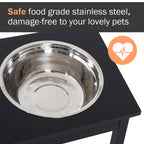 23" Heavy Duty Dog Food Bowls Pet Elevated Feeding Station