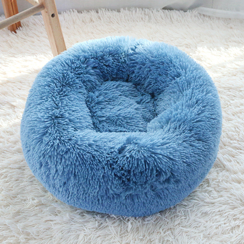 Calming Plush Dog Bed | Anti-Anxiety Pet Nest for Deep Sleep