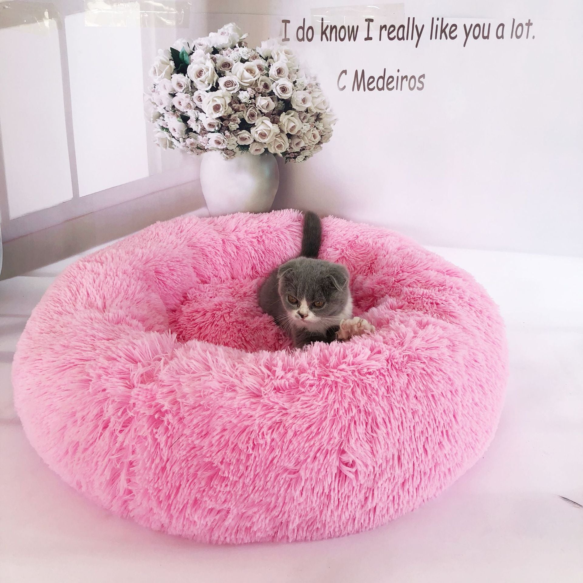 Calming Plush Dog Bed | Anti-Anxiety Pet Nest for Deep Sleep