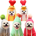 Cozy Fruit Dog Hoodie - Warm Fleece for Calm Small Dogs