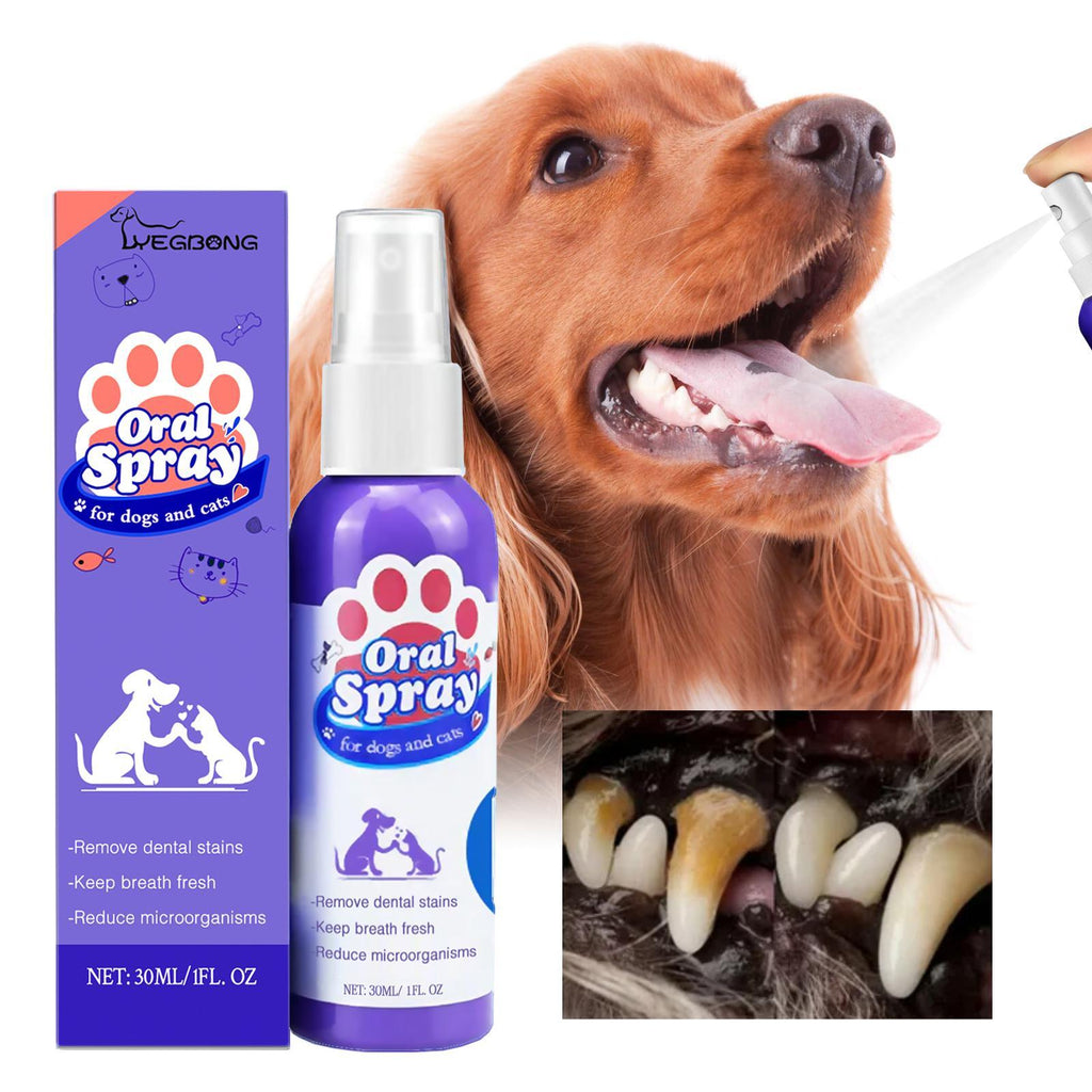 Yegebang Cat And Dog Teeth Cleaning Spray Pet Oral Cleaning Deodorizing Fresh Breath