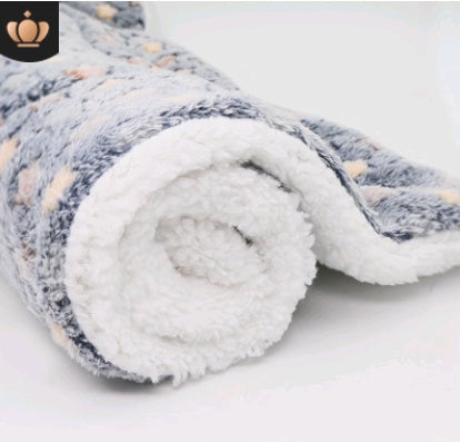 Cute & Cozy Pet Blanket | Soft Coral Fleece Mat for Dog, Cat & Crate