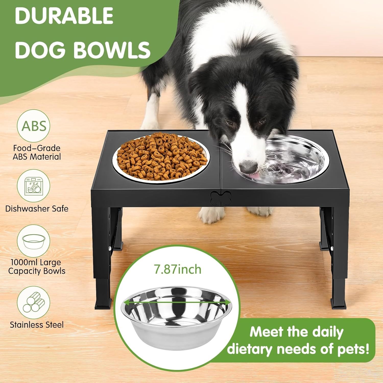 Xia Z Fashion Pet Products Black Dog Bowl Holder