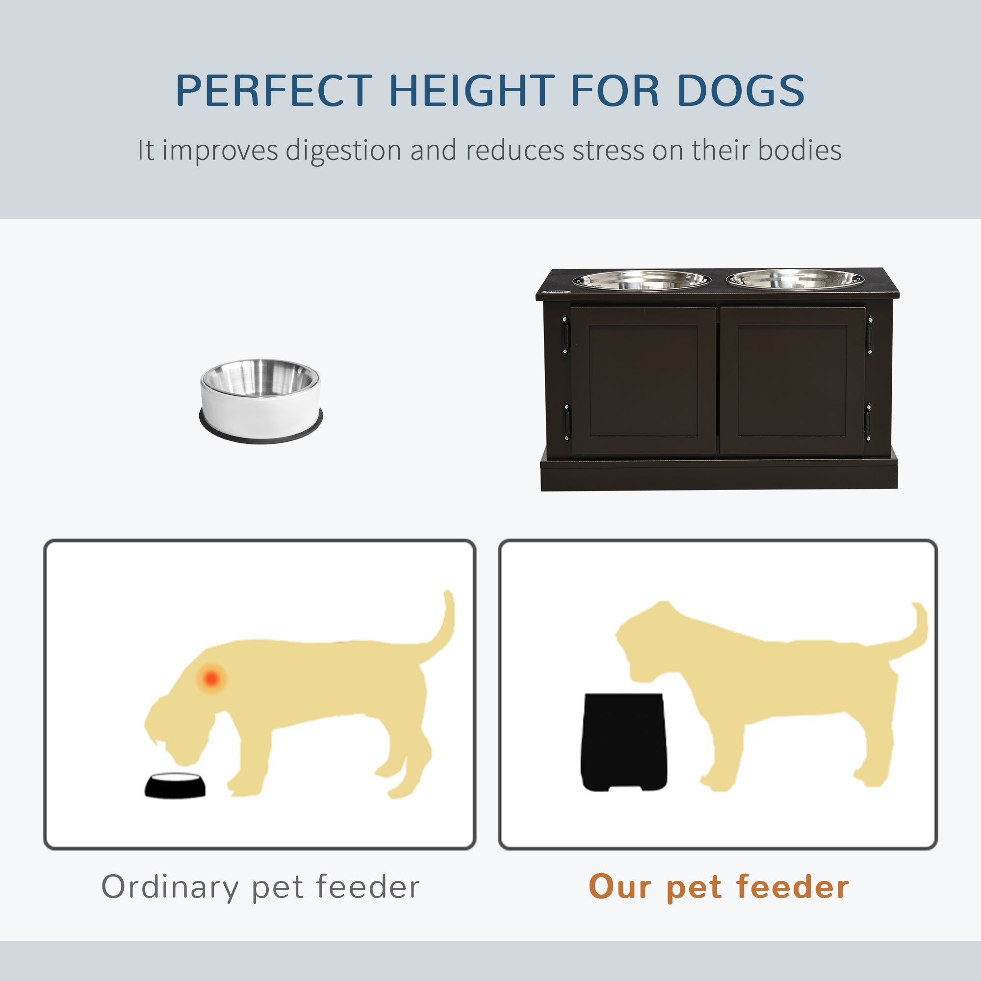 Elevated Dog Bowls with Storage