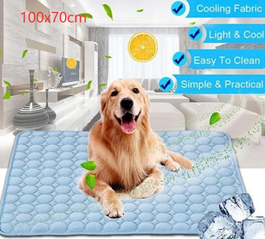 Ice Silk Pet Cooling Mat for Dogs & Cats | Summer Self-Cooling Pad