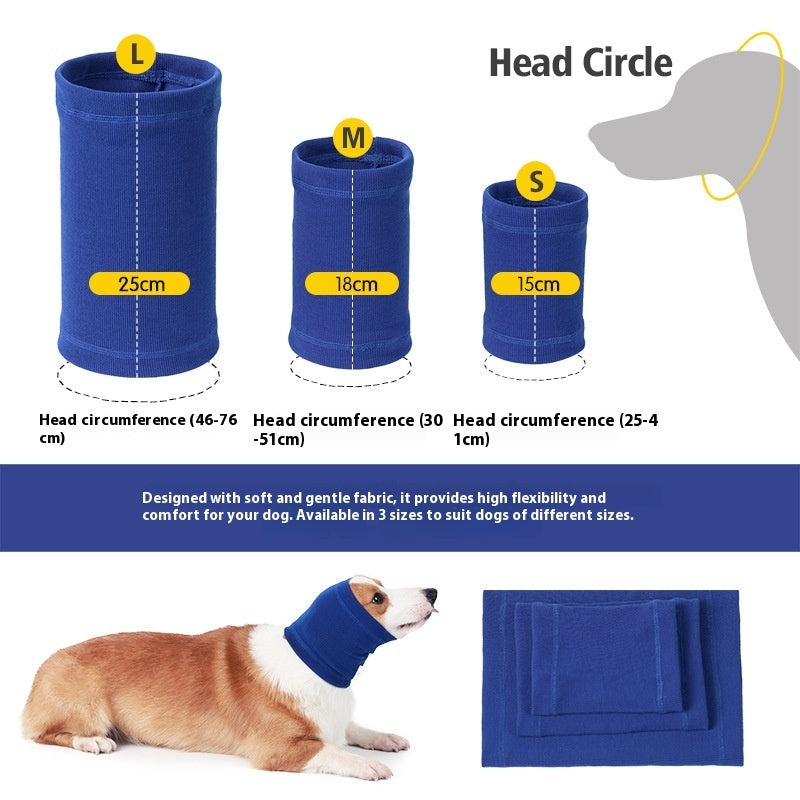 Dog Anxiety Relief Headband & Snood | Calming Earmuff for Grooming & Noise
