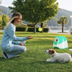 1Pc Automatic Dog Ball Launcher Included 6 Tennis Balls Dog With 3 Adjustable Launch Distance Interactive Ball Thrower Fetch Machine For Small Medium Dogs