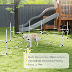 6 Piece Dog Agility Set with Adjustable Height Jump Bars