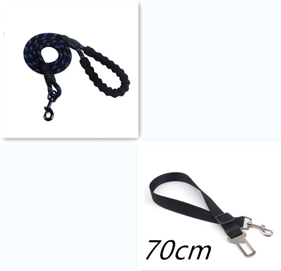 Reflective Nylon Dog Leash w/ Padded Foam Handle | Safety for Night Walks