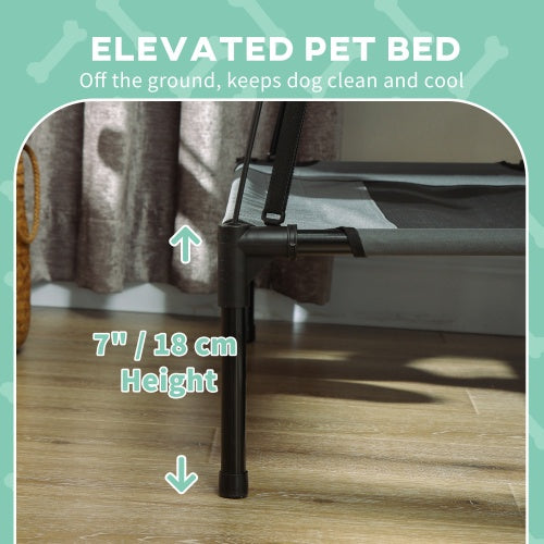 Calm Canine Solutions Elevated Canopy Dog Bed - 24" Gray