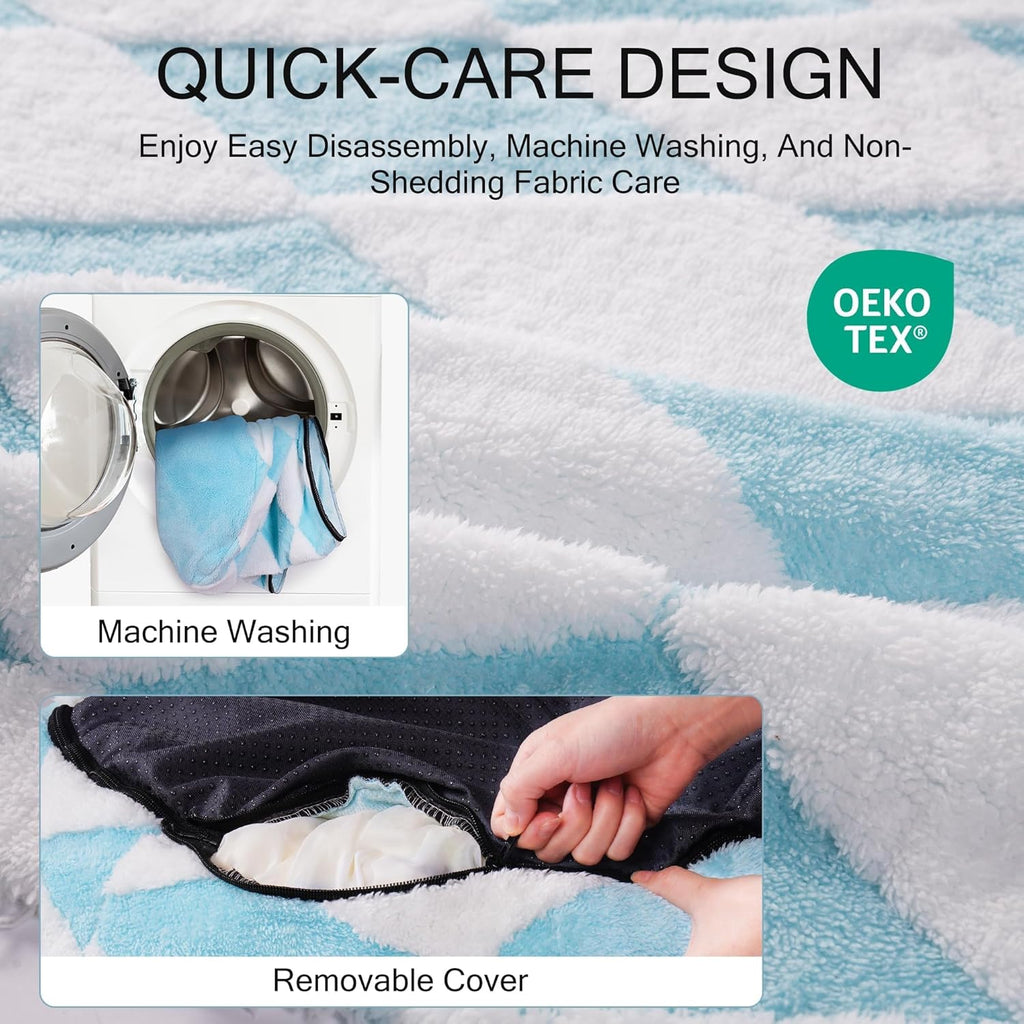 Calm Canine Solutions Orthopedic Donut Bed - Blue Check