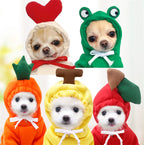 Cozy Fruit Dog Hoodie - Warm Fleece for Calm Small Dogs