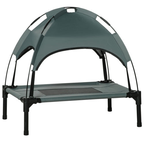 Calm Canine Solutions Elevated Canopy Dog Bed - 24" Gray