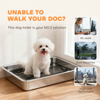 Dog Potty Tray Stainless Steel for Small and Medium Dogs, Dog Training Tray for Porch, Bathroom, Balcony, 28" x 20" x 4"