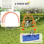 4 Piece Dog Agility Course Backyard Set , Carry Bag