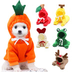 Cozy Fruit Dog Hoodie - Warm Fleece for Calm Small Dogs