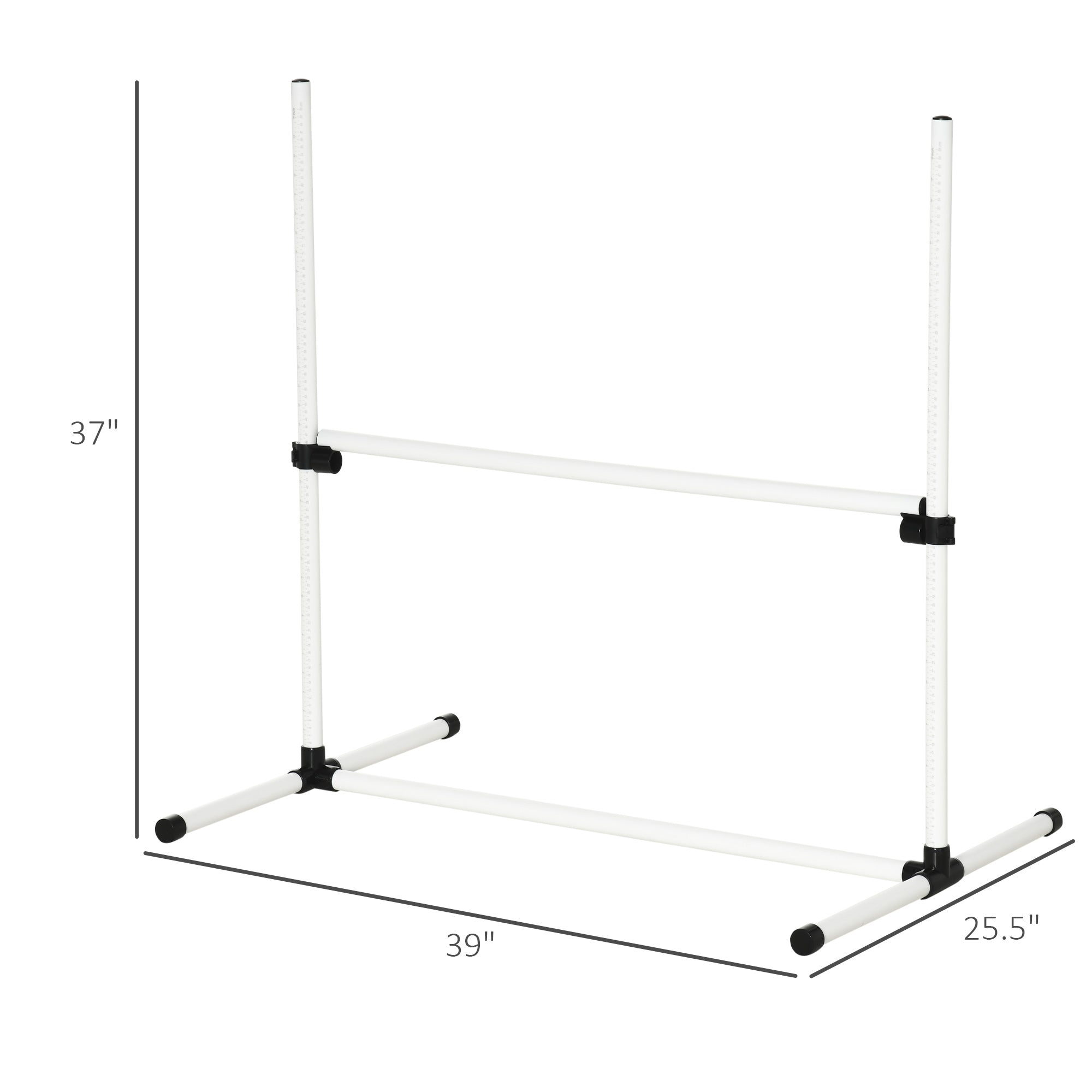 4 Piece Dog Agility Training Equipment for Dog Agility Course with Adjustable Height Jump Bars