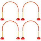 4 Piece Dog Agility Equipment W 4 Adjustable Width Doors, Carry Bag, Easy Assemble & Portable, Orange