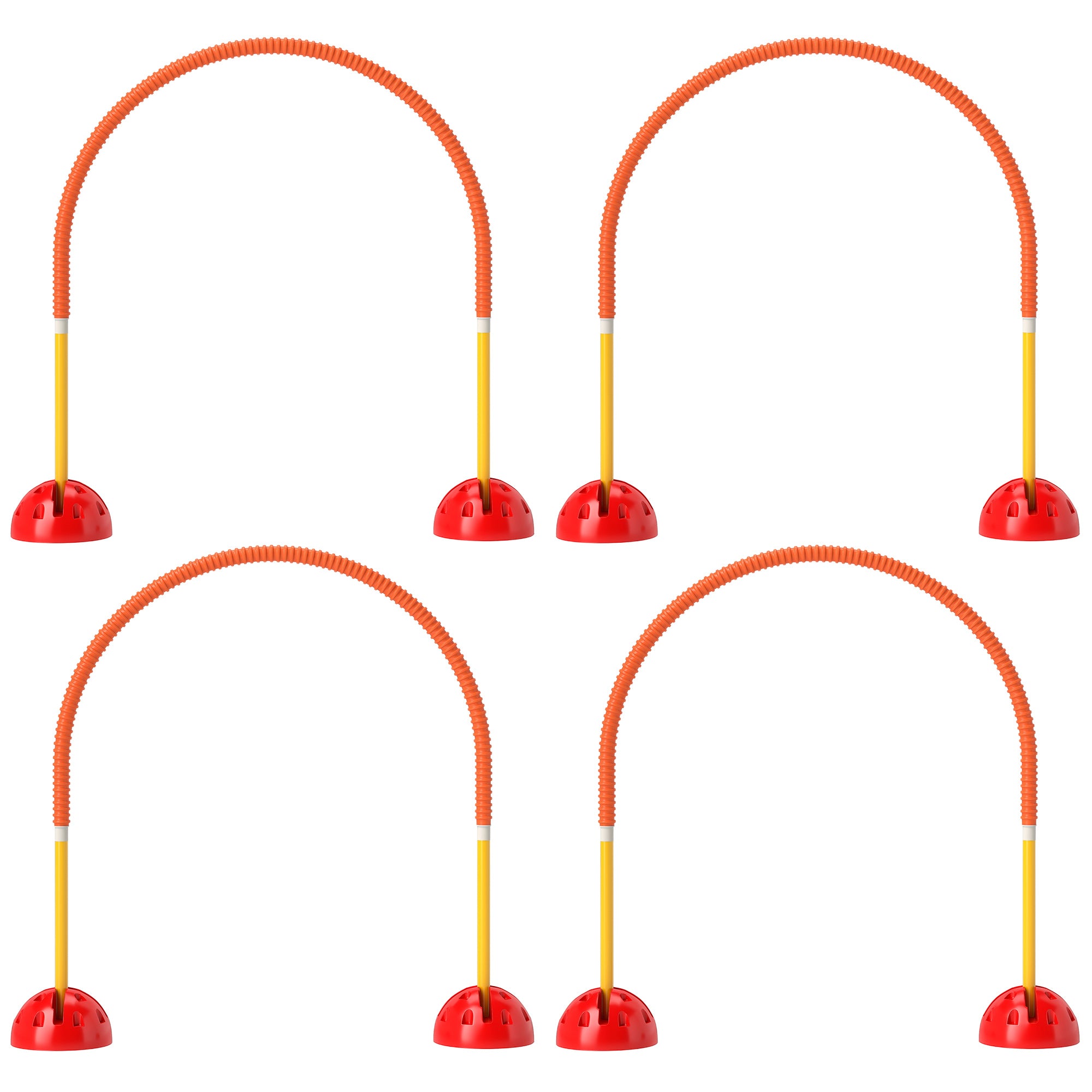 4 Piece Dog Agility Equipment W 4 Adjustable Width Doors, Carry Bag, Easy Assemble & Portable, Orange