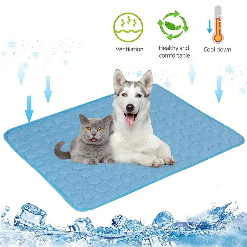 CalmCanineShop Premium Ice Silk Dog Cooling Mat | Pet Cold Bed for Dogs & Cats
