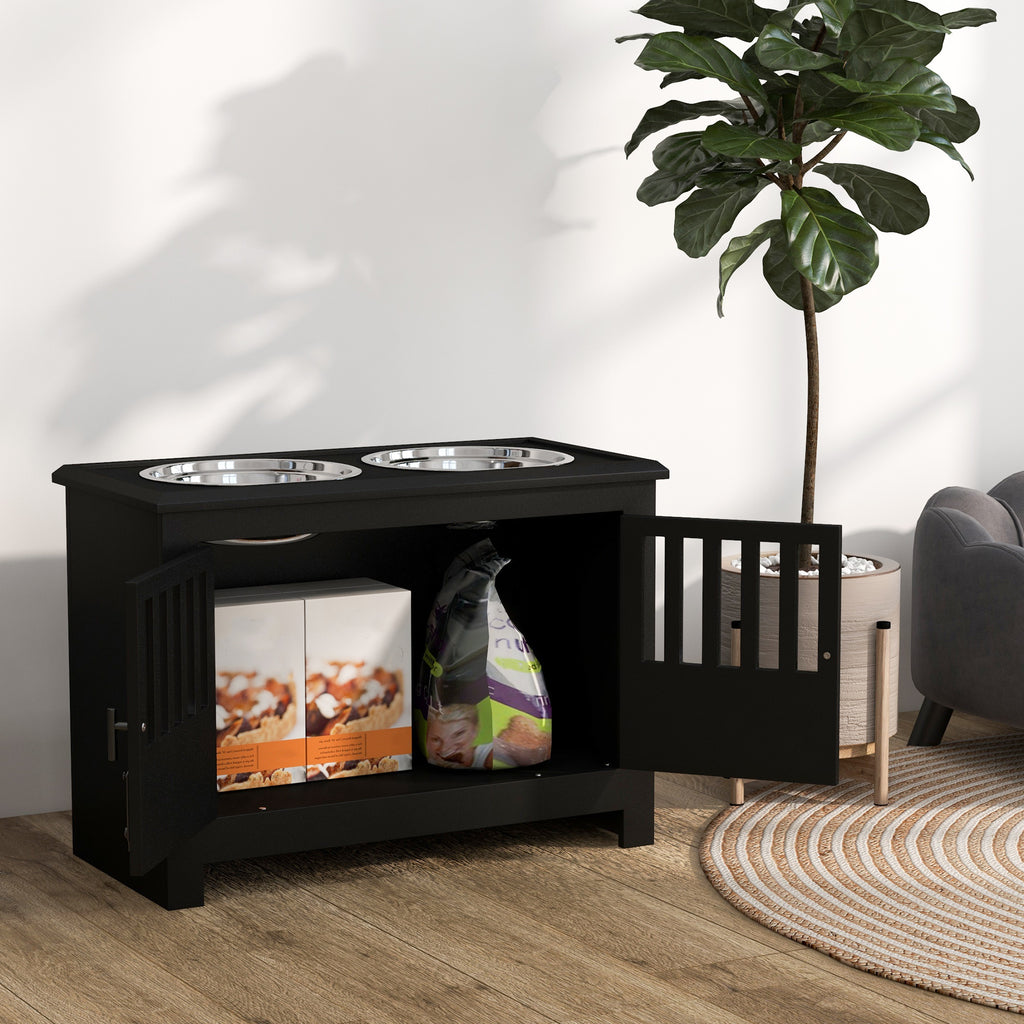Dog Food Storage Cabinet with Bowls & Dog Feeding Station