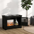 Dog Food Storage Cabinet with Bowls & Dog Feeding Station
