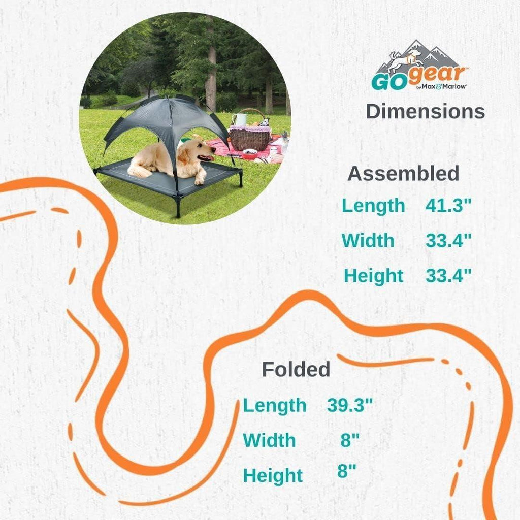 Calm Canine Solutions Outdoor Portable Canopy Dog Bed